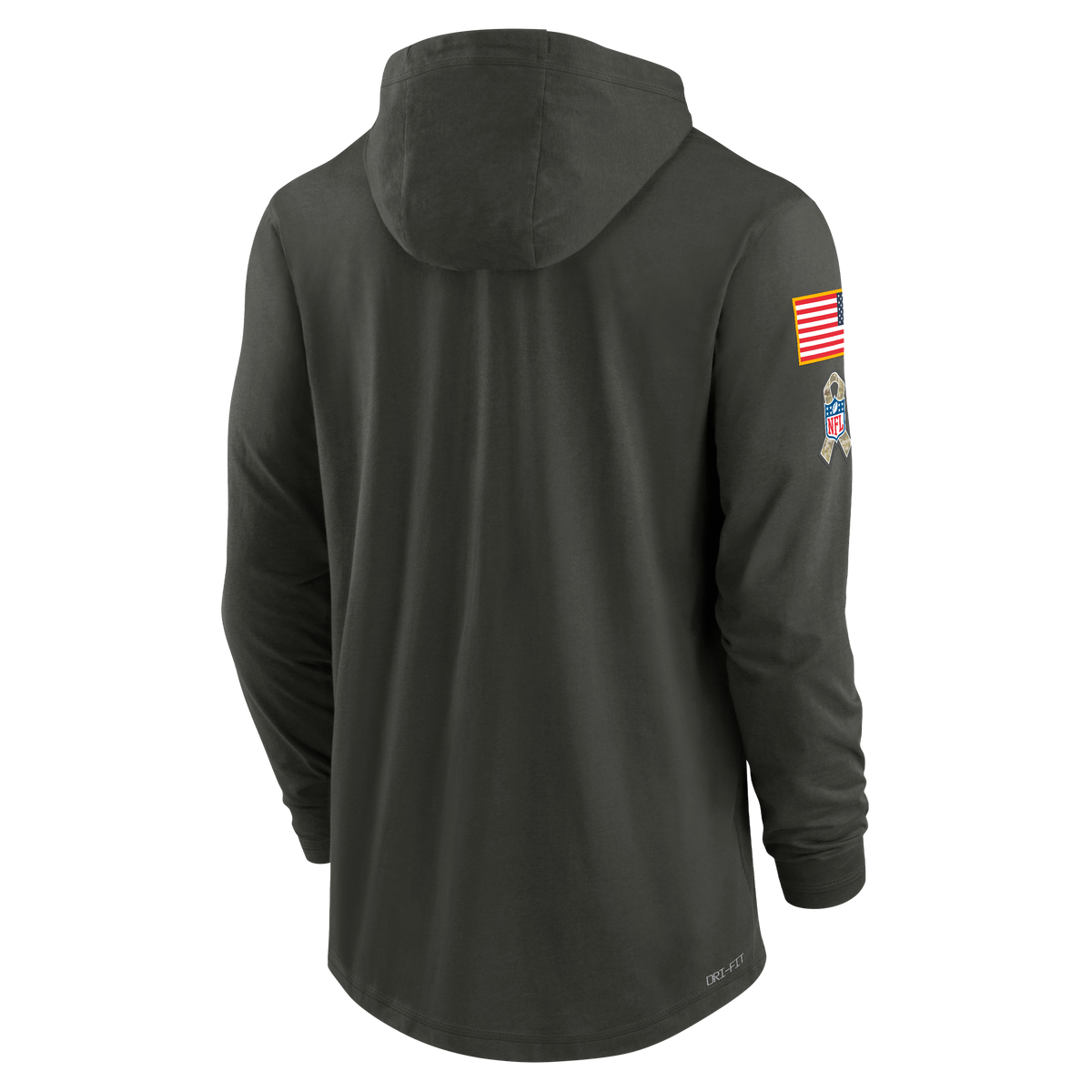 Men's Nike Chicago Bears 2025 Salute To Service Hooded Long Sleeve T-Shirt