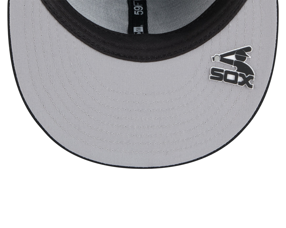 Chicago White Sox New Era Black 2025 Clubhouse Alternate 59FIFTY Fitted Hat