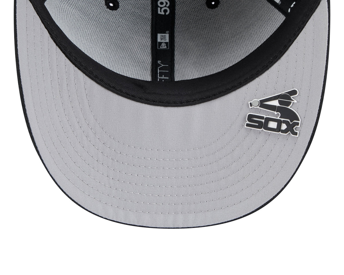 Chicago White Sox New Era Black 2025 Clubhouse Alternate 59FIFTY Low Profile Fitted Hat