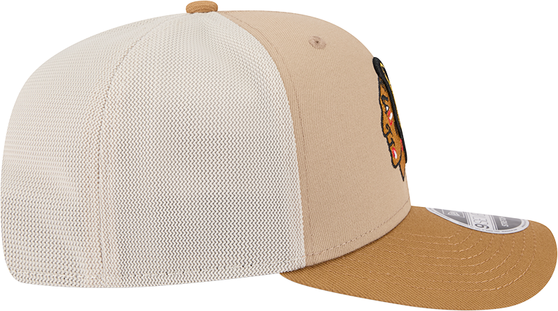 Chicago Blackhawks New Era 2T Tan 9SEVENTY Trucker Adjustable Hat