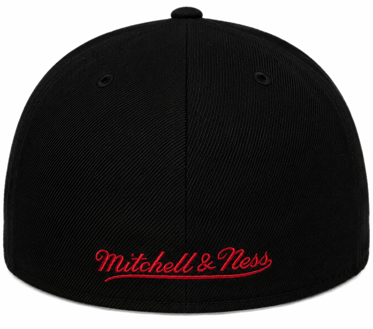 Men's Chicago Bulls Mitchell & Ness Hardwood Classics 2 Tone Black/Red Reload 2.0 Dynasty Fitted Hat