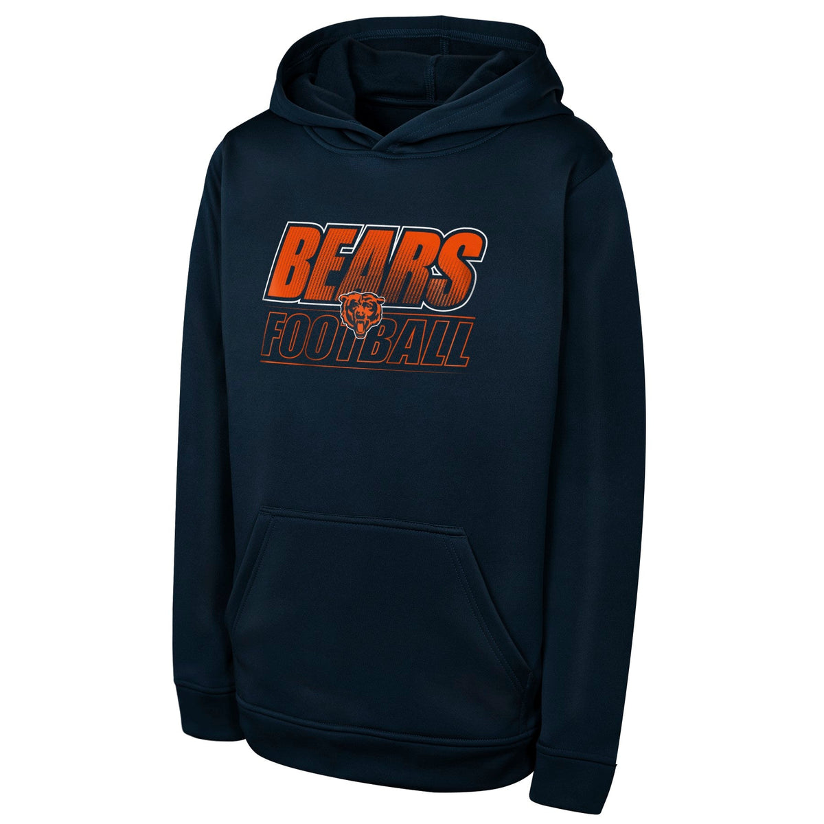 Chicago Bears Youth Extra Point PO Performance Navy Hoodie