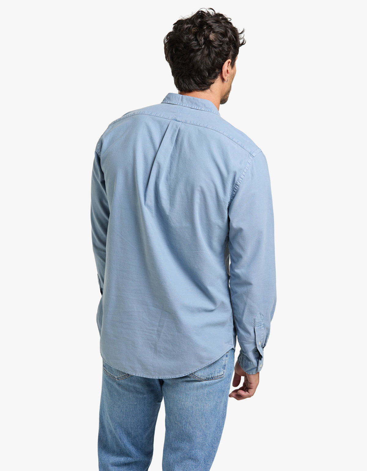 Custom Fit Long Sleeve Sport Shirt - Channel Blue