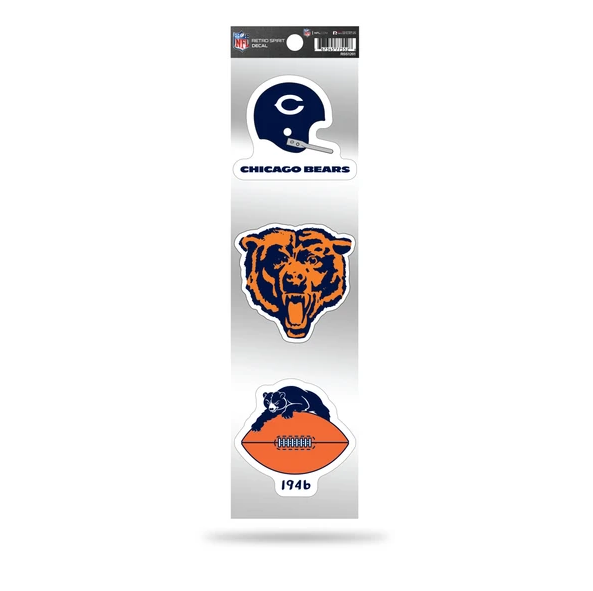 Chicago Bears 3-Piece Retro Spirit Decals