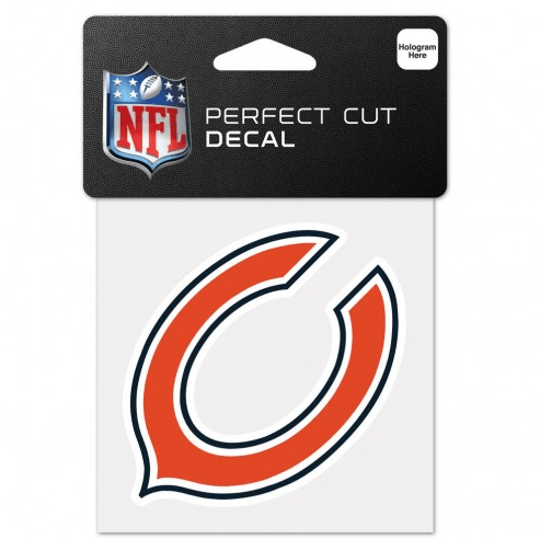 Chicago Bears Bear Logo Perfect Cut 4X4 Decal By Wincraft