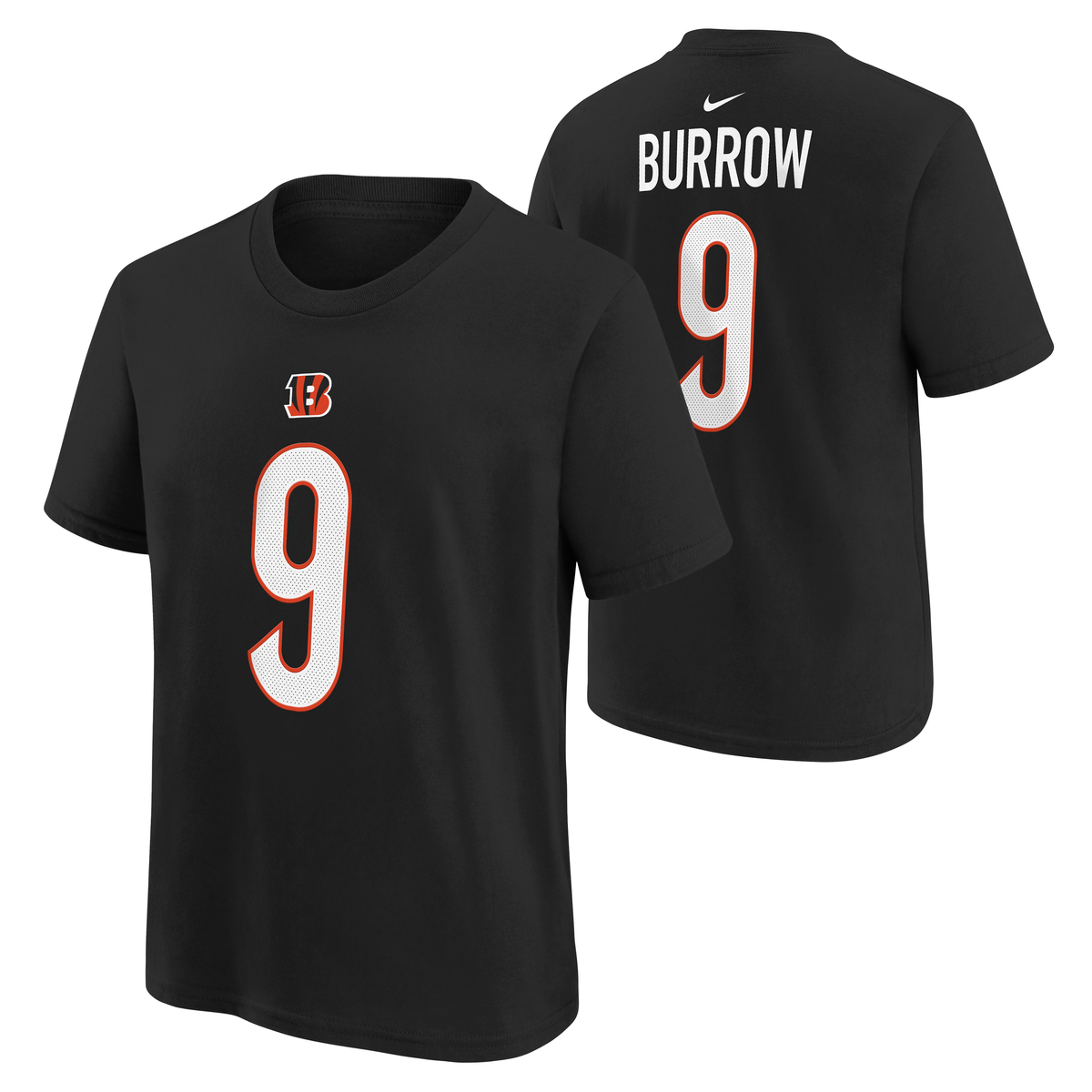 Youth Joe Burrow Cincinnati Bengals Nike Black Player Pride Name & Number T-Shirt