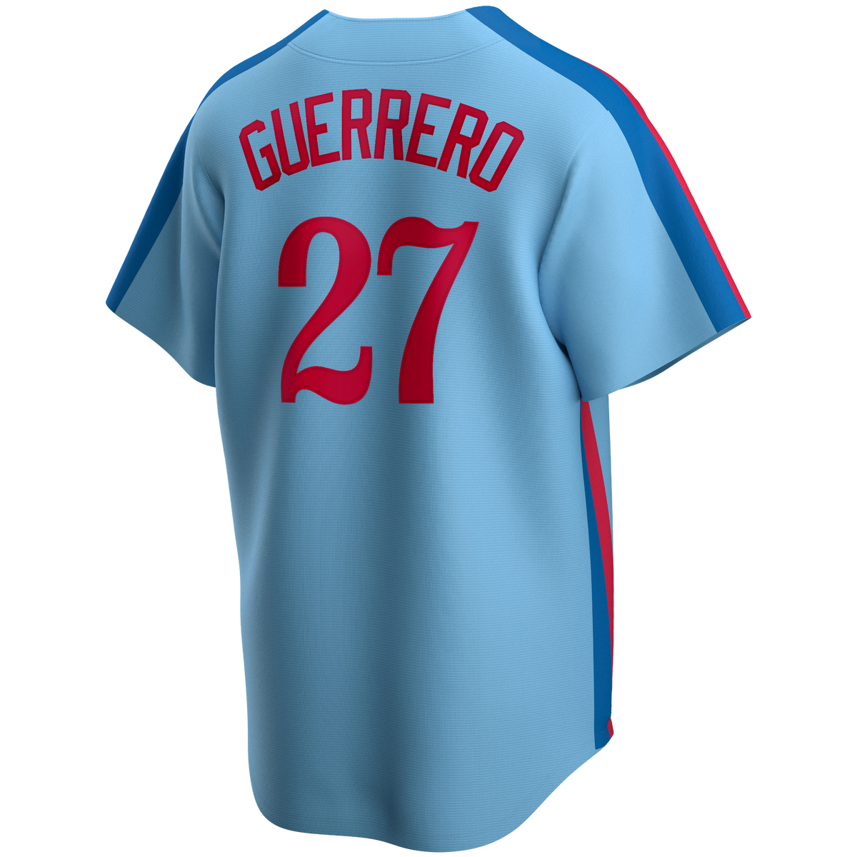Men's Montreal Expos Vladimir Guerrero Nike Light Blue Road Cooperstown Collection Team Jersey