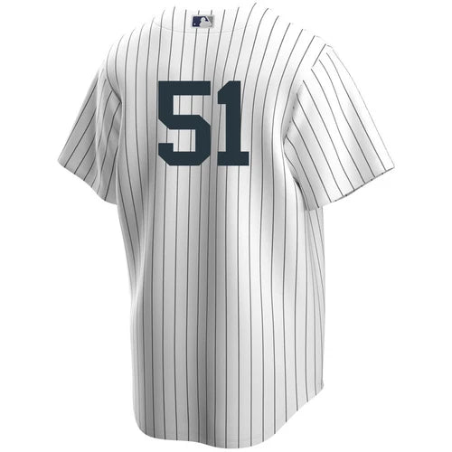 Men's Nike Bernie Williams #51 White New York Yankees Home Official Replica Player Jersey