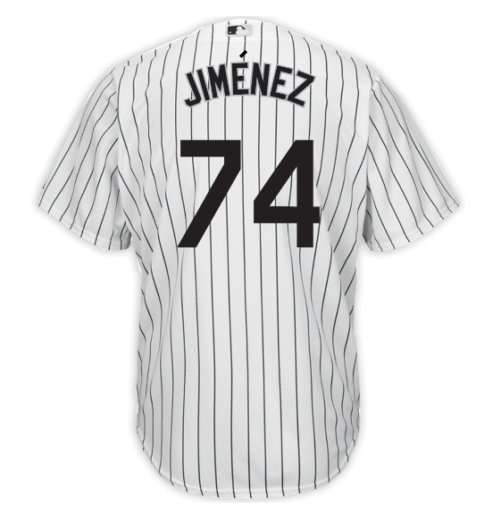 Men's Eloy Jimenez Chicago White Sox Pro Stitch Majestic White Home Cool Base Team Jersey