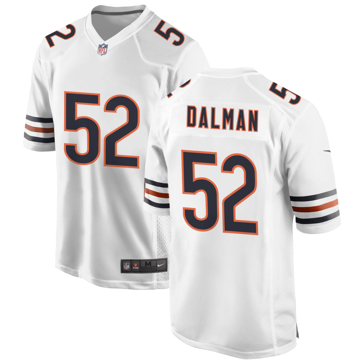 Men's Chicago Bears Drew Dalman Nike White Replica Game Jersey
