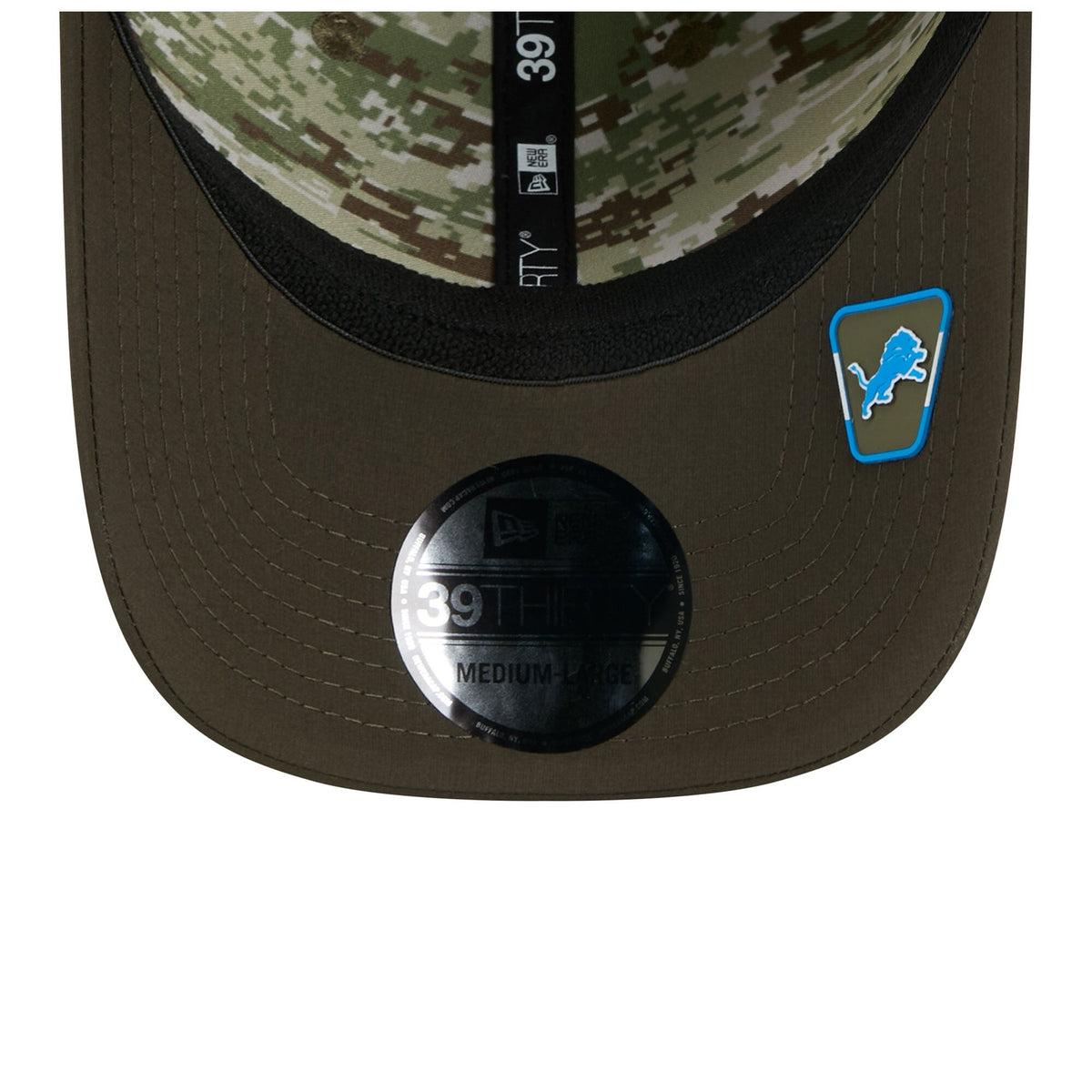 Men's Detroit Lions New Era Green 2025 Salute to Service 39THIRTY Flex Hat