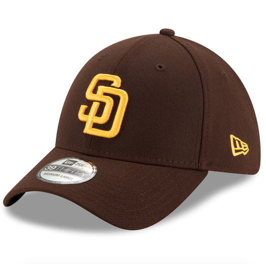 Men's San Diego Padres New Era Brown Team Classic 39THIRTY Flex Hat