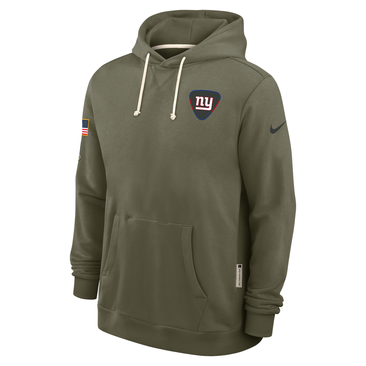 Men's New York Giants Nike Olive Green 2025 Salute To Service Club Pullover Hoodie