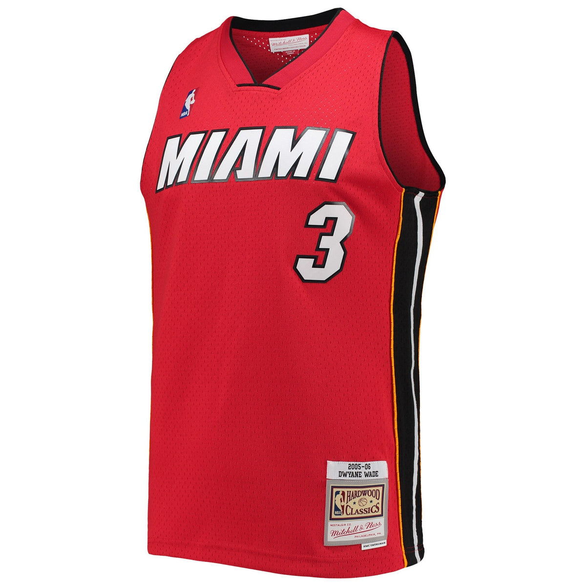 Men's Miami Heat Dwyane Wade Mitchell & Ness Red 2005-06 Hardwood Classics Swingman Jersey