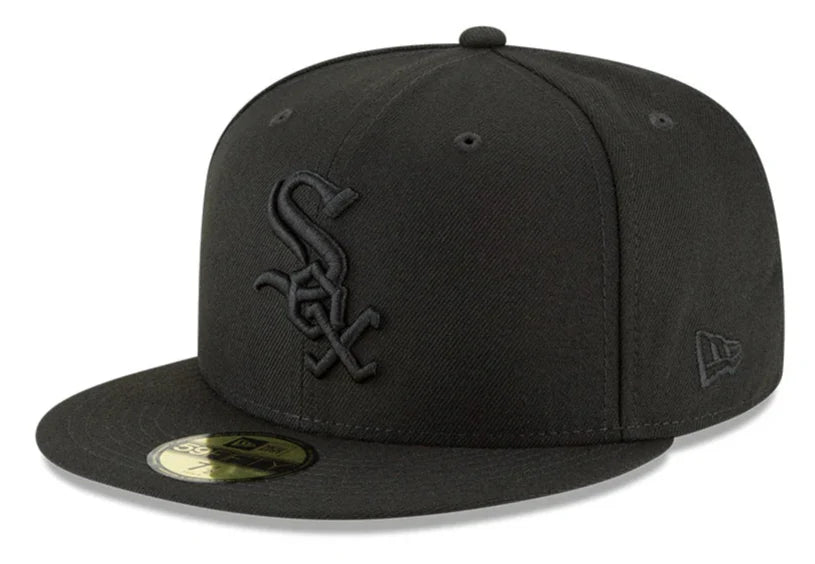 Men's Chicago White Sox New Era Tonal Black On Black 59FIFTY Fitted Hat