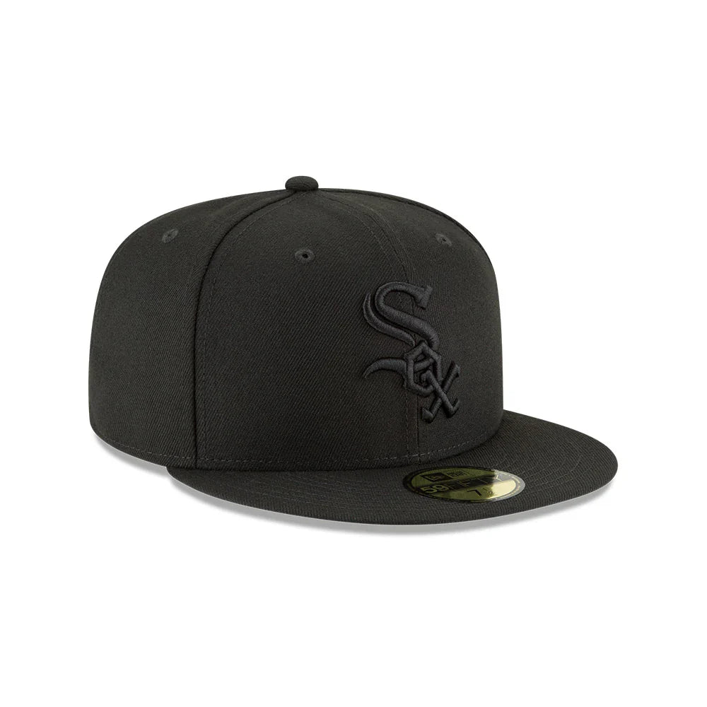 Men's Chicago White Sox New Era Tonal Black On Black 59FIFTY Fitted Hat