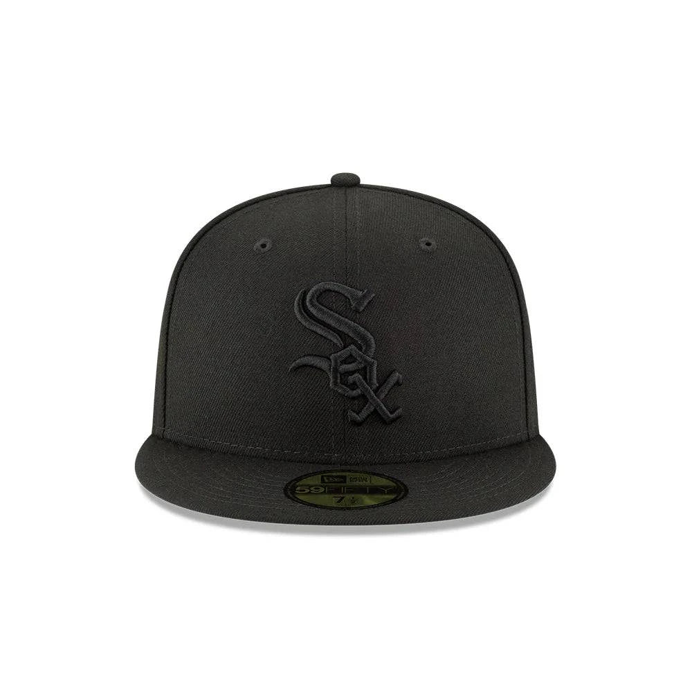 Mens Chicago White Sox New Era MLB Tonal Black on Black 59FIFTY Fitted Cap