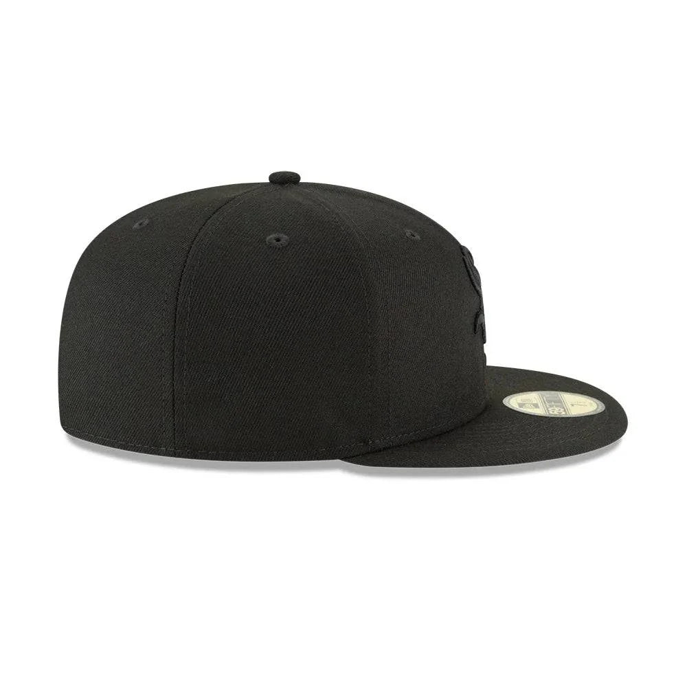 Mens Chicago White Sox New Era MLB Tonal Black on Black 59FIFTY Fitted Cap
