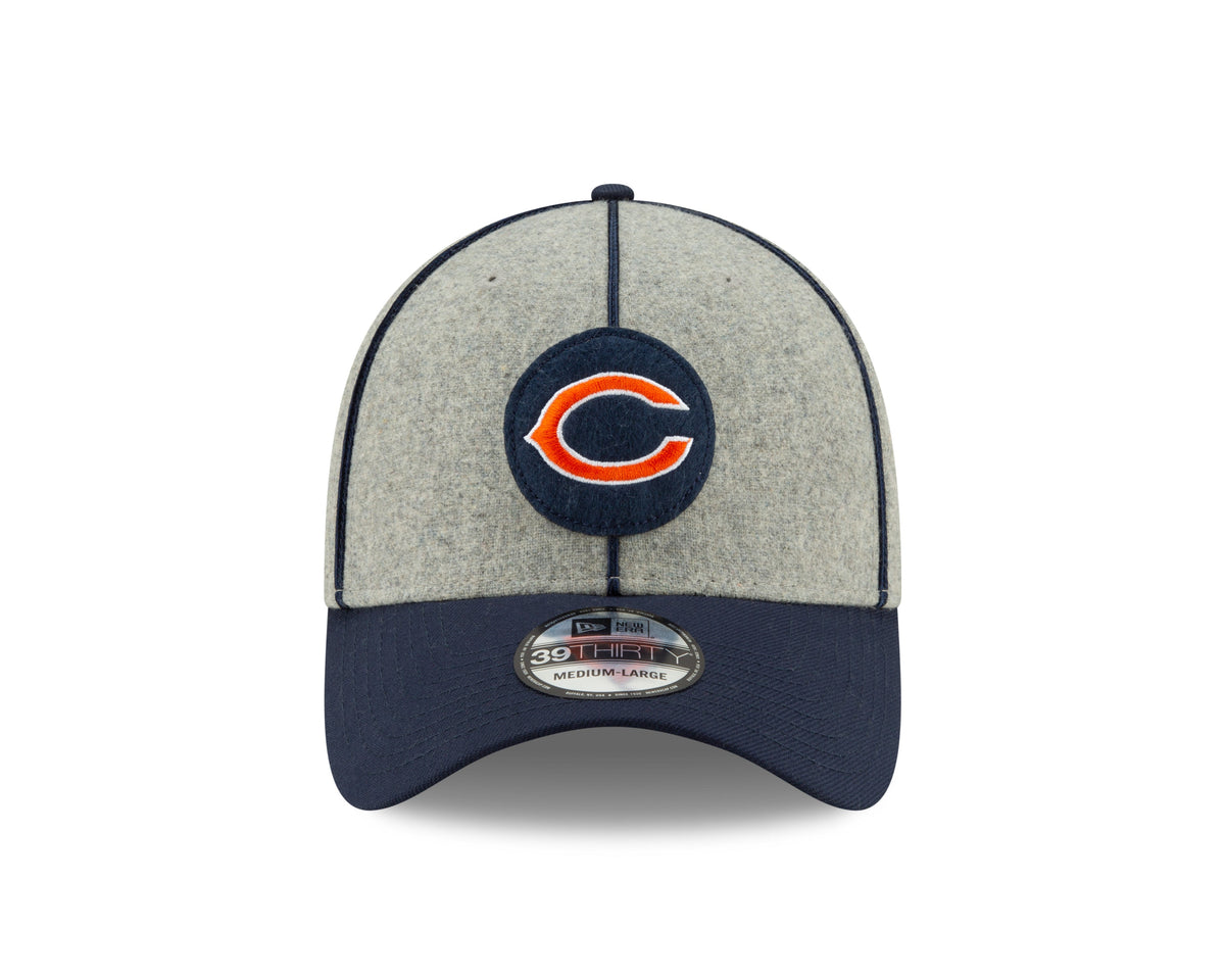 Chicago Bears 2019 Established Collection Sideline 1920 Home "C" Logo Gray/Navy 39THIRTY Flex Hat