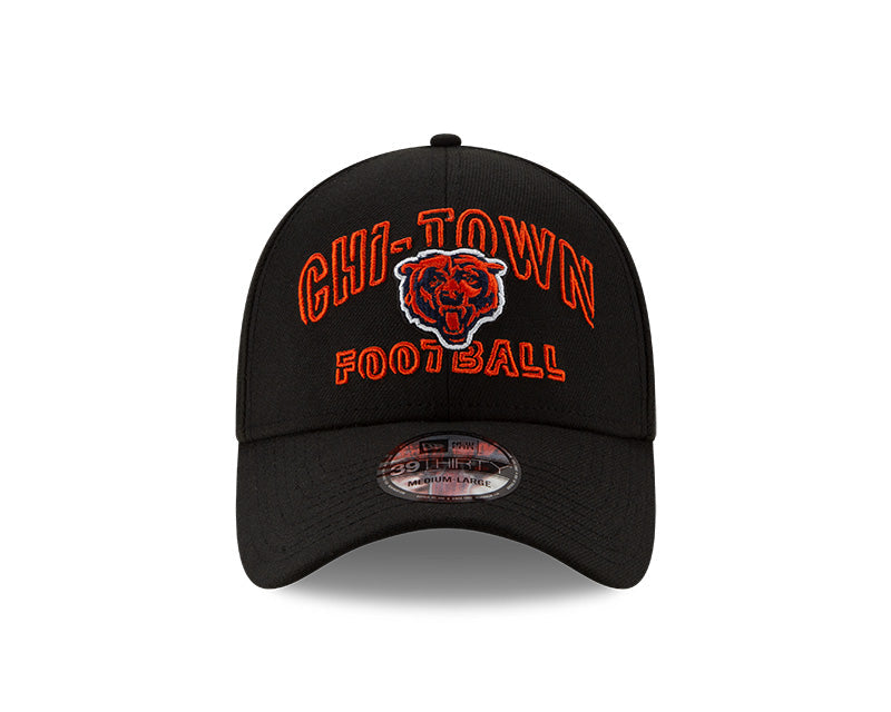 Men's Chicago Bears New Era 2020 NFL Draft Alternate Black 39THIRTY Flex Hat