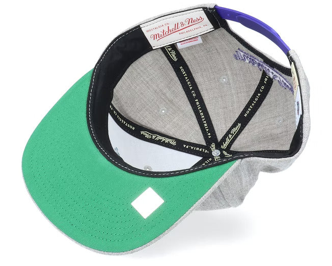 Utah Jazz HWC Gray Heathered 2.0 Mitchell & Ness Snapback Hat