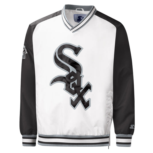 Men's Chicago White Sox Gameday Trainer III White V-Neck Pullover Jacket