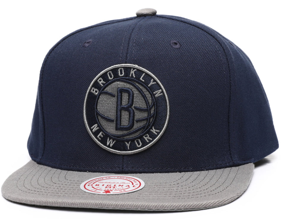 Men's Brooklyn Nets NBA Navy Spirit Mitchell & Ness Snapback