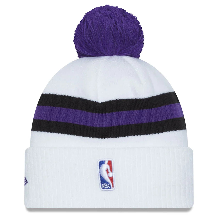 Men's Los Angeles Lakers New Era 2022/23 City Edition Official Cuffed Pom Knit Hat