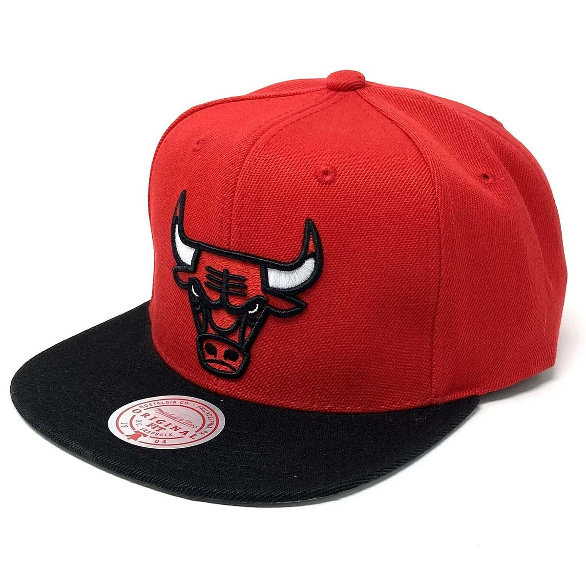 Men's Mitchell & Ness Chicago Bulls Core Red/ Black Adjustable Snapback Hat
