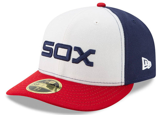Men's Chicago White Sox New Era White/Red Alternate Authentic Collection On-Field Low Profile 59FIFTY Fitted Hat