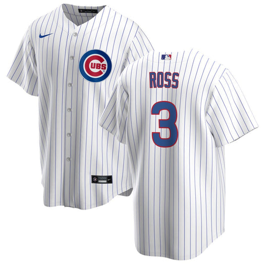 NIKE Men's David Ross Chicago Cubs White Home Premium Stitch Replica Jersey