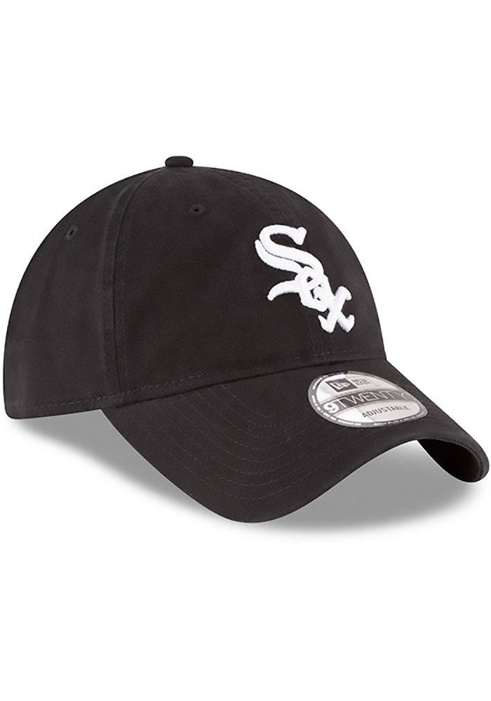 Men's Chicago White Sox New Era Black Game Replica Core Classic 9TWENTY Adjustable Hat