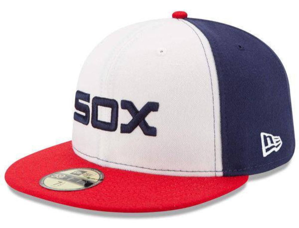 Men's Chicago White Sox New Era White/Red Authentic Collection On-Field Sunday Alternate 59FIFTY Fitted Hat