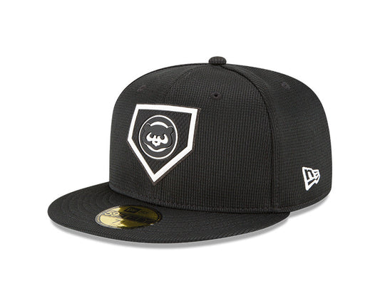 Men's Chicago Cubs Black New Era 2022 Clubhouse Collection 59FIFTY Fitted Hat