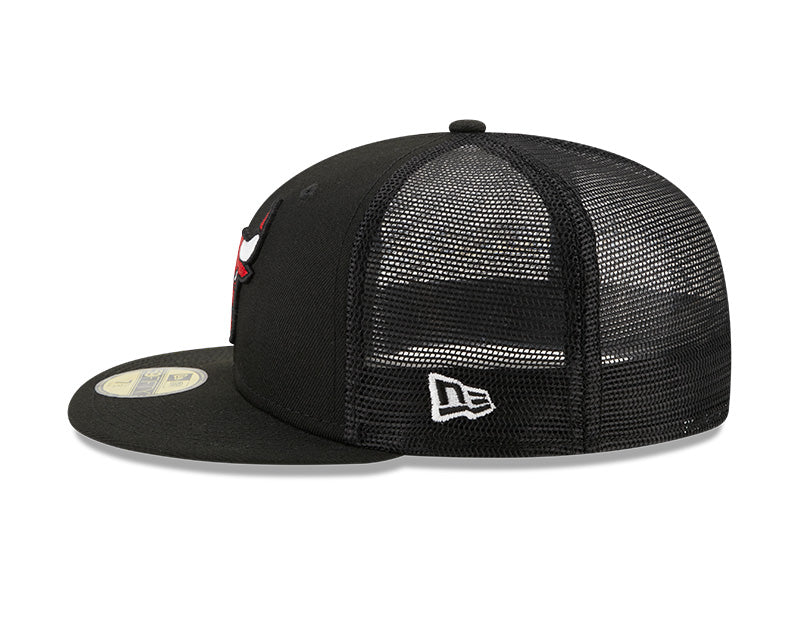 Men's NBA Chicago Bulls 59Fifty Black Classic Trucker Fitted Hat