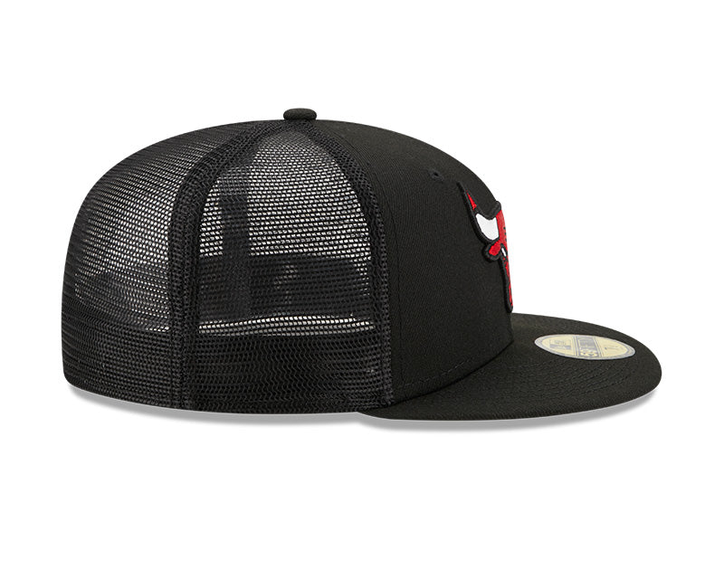 Men's NBA Chicago Bulls 59Fifty Black Classic Trucker Fitted Hat