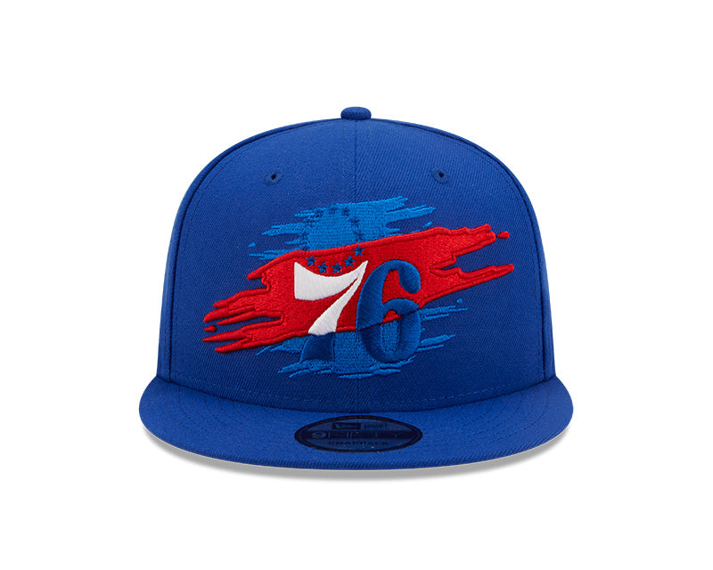 Philadelphia 76ers Logo Tear Blue New Era 9FIFTY Snapback Hat