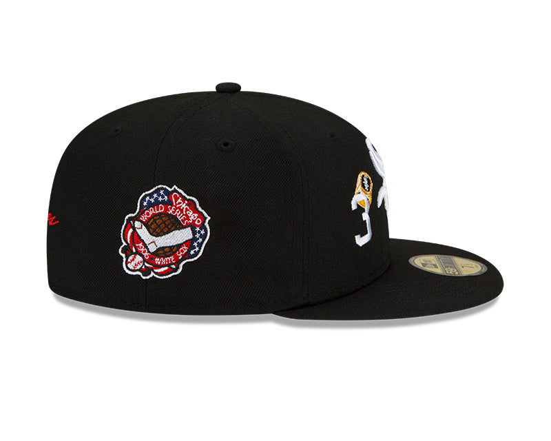 Chicago White Sox 3 Time World Series Champions Edition Black New Era 59FIFTY Fitted Hat