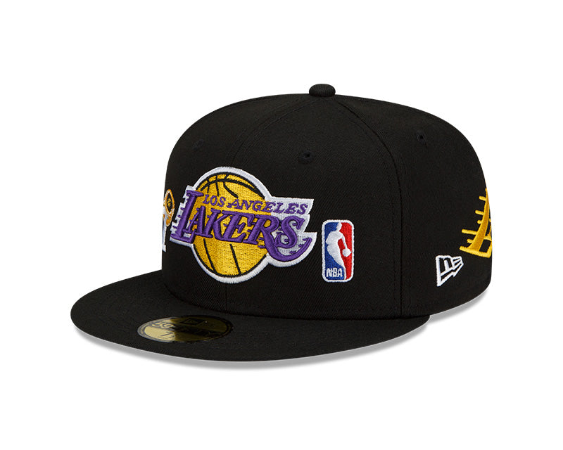 Los Angeles Lakers New Era Black 17x World Champions Count the Rings 59FIFTY Fitted Hat