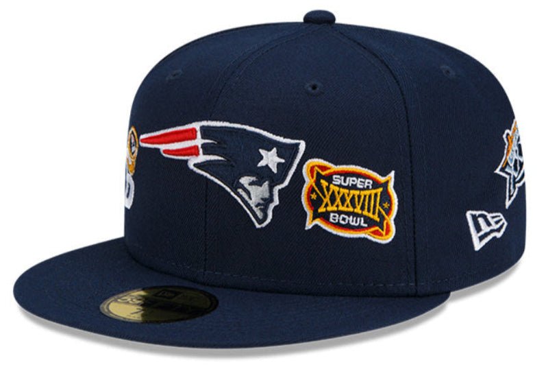 New England Patriots 6 Time Super Bowl Champions Edition Navy New Era 59FIFTY Fitted Hat