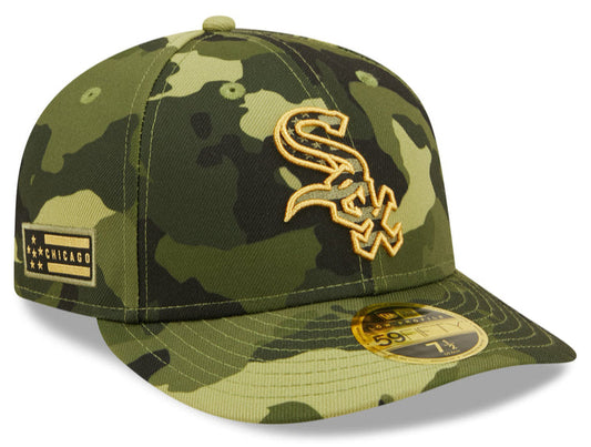 Chicago White Sox New Era Low Profile 2022 MLB Armed Forces Day On-Field 59FIFTY Fitted Hat - Camo