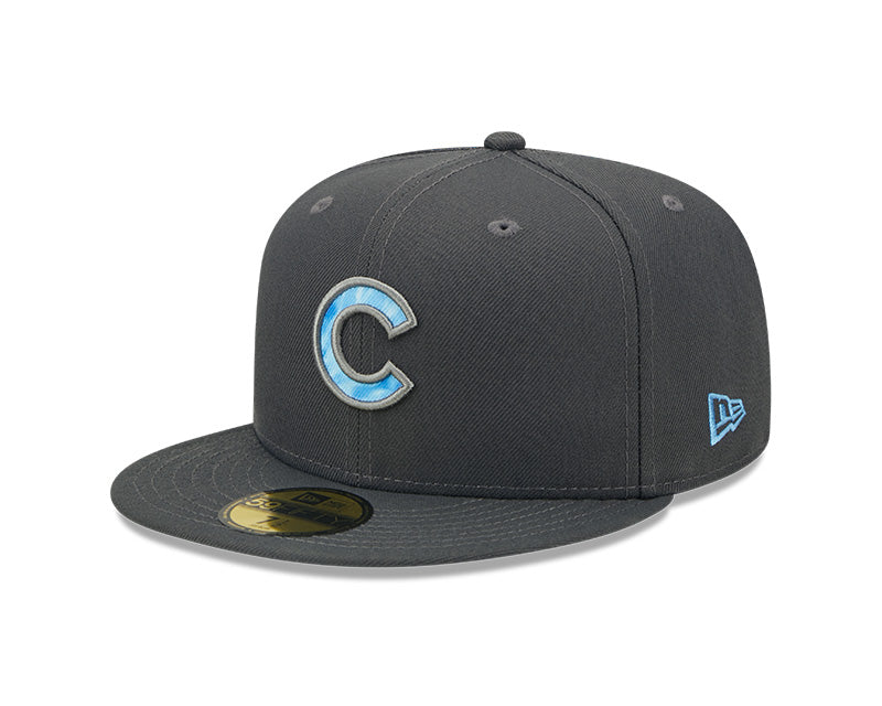 Chicago Cubs 2022 Father's Day New Era Graphite/ Blue Authentic Collection 59FIFTY Fitted Hat