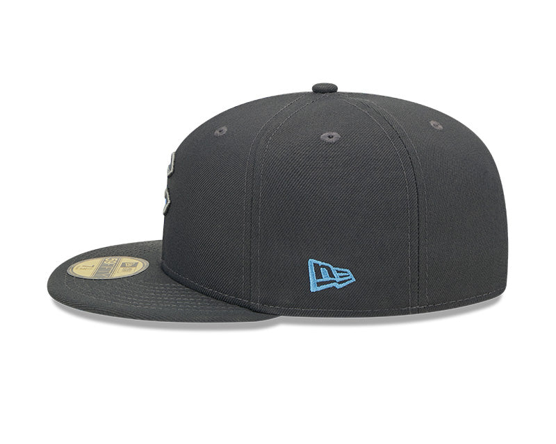 Chicago Cubs 2022 Father's Day New Era Graphite/ Blue Authentic Collection 59FIFTY Fitted Hat