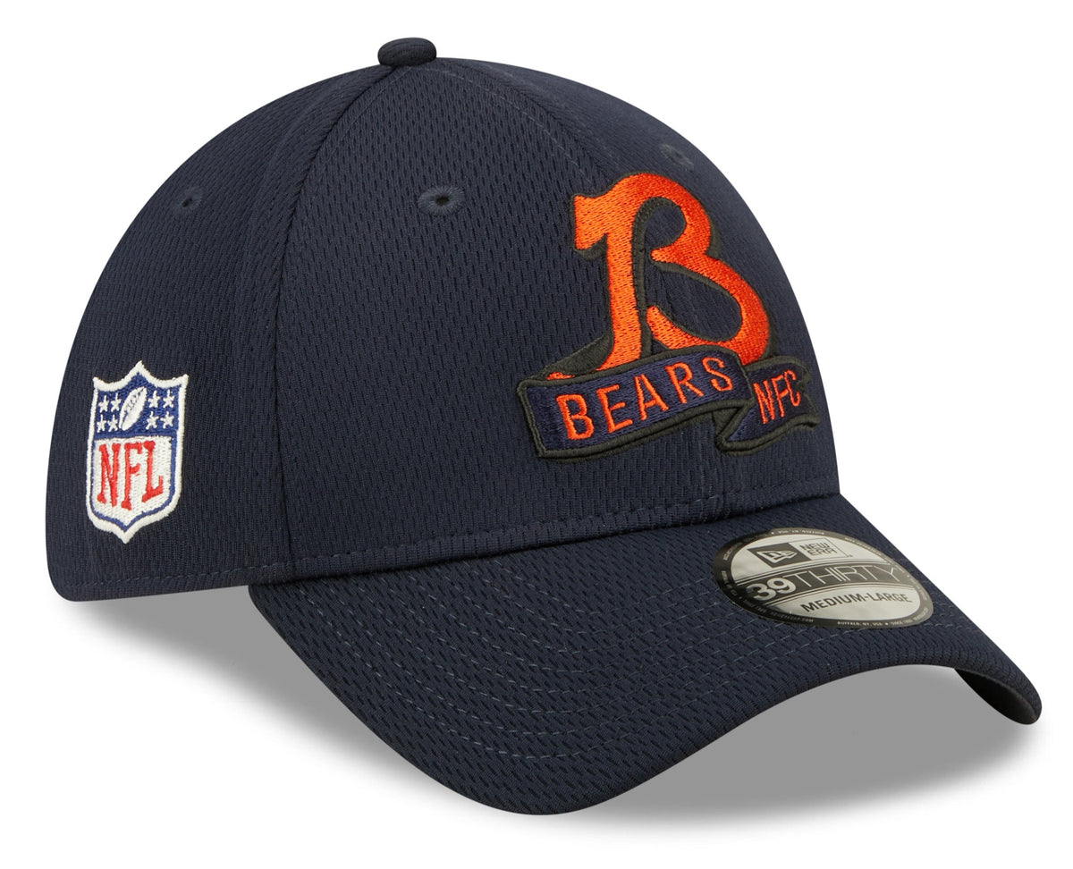 Men's Chicago Bears"B" Logo New Era Navy 2022 Sideline Coaches 39THIRTY Flex Hat