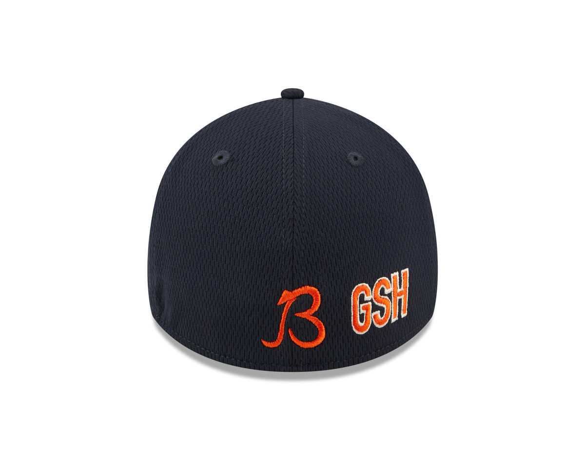 Men's Chicago Bears"B" Logo New Era Navy 2022 Sideline Coaches 39THIRTY Flex Hat
