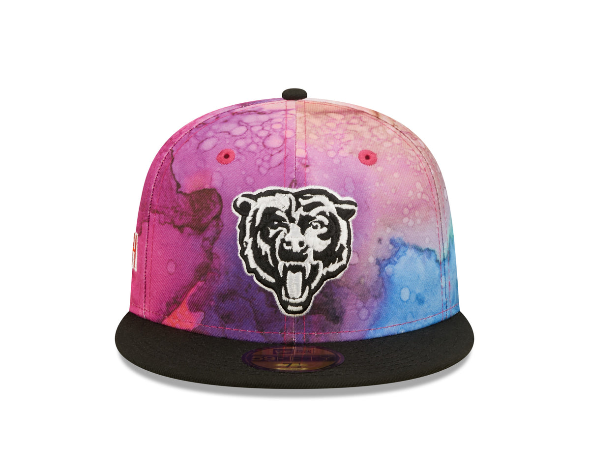 Men's Chicago Bears New Era 2022 Crucial Catch NFL Mascot Logo Multi Color Ink 59FIFTY Fitted Hat