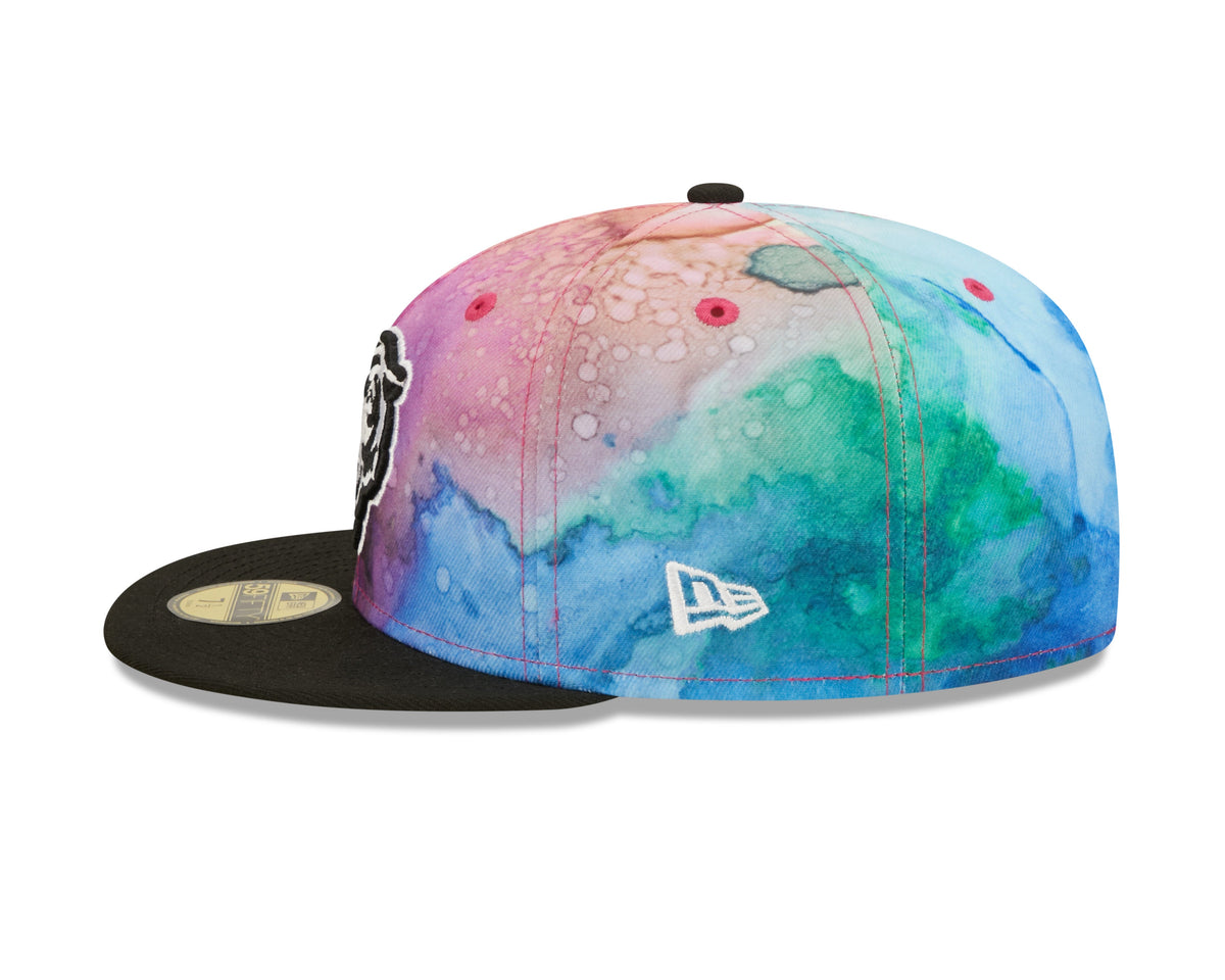 Men's Chicago Bears New Era 2022 Crucial Catch NFL Mascot Logo Multi Color Ink 59FIFTY Fitted Hat