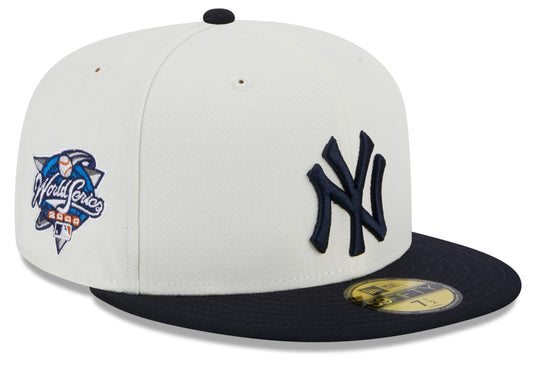 New York Yankees 2000 World Series Cream/Navy New Era Retro 59FIFTY Fitted Hat