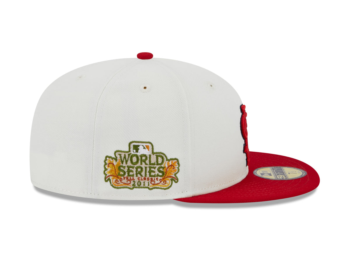 St. Louis Cardinals 2011 World Series Cream/Red New Era Retro 59FIFTY Fitted Hat