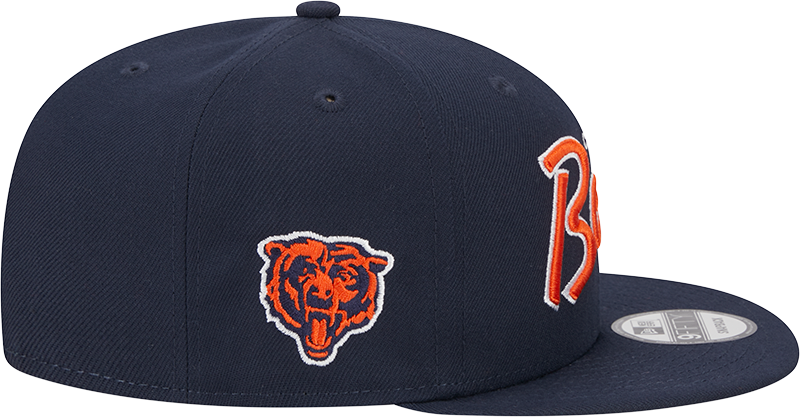Chicago Bears New Era Navy Script 9FIFTY Adjustable Snapback Hat